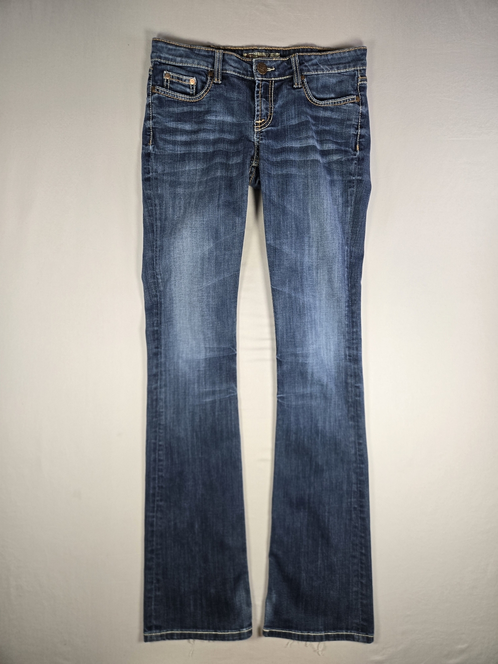 BKE Sabrina Stretch Bootcut Jeans W28xL35.5 Measures W32 Y2K Western Distressed